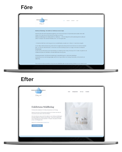 Modern webbdesign, copy och lokal SEO gav städfirma ett rejält lyft.